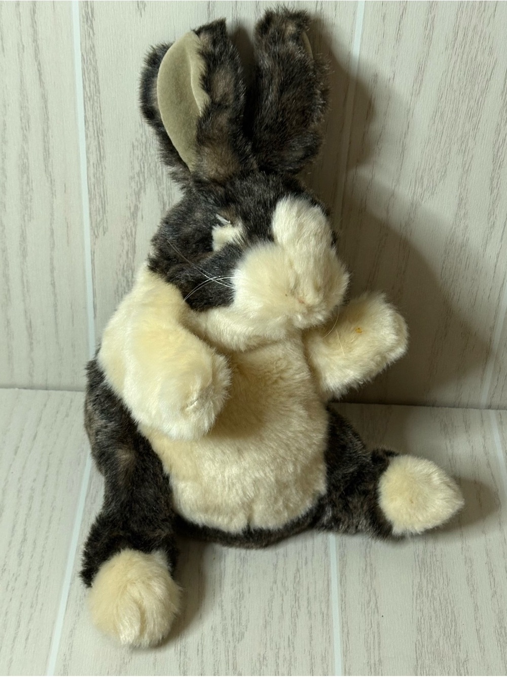 Folkmanis Baby Dutch Rabbit Plush Hand Puppet Realistic Bunny